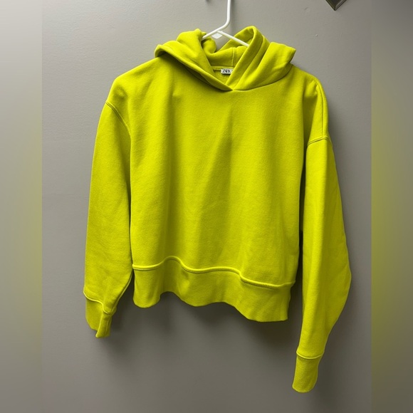 Zara Neon Green Hoodie - Picture 1 of 3